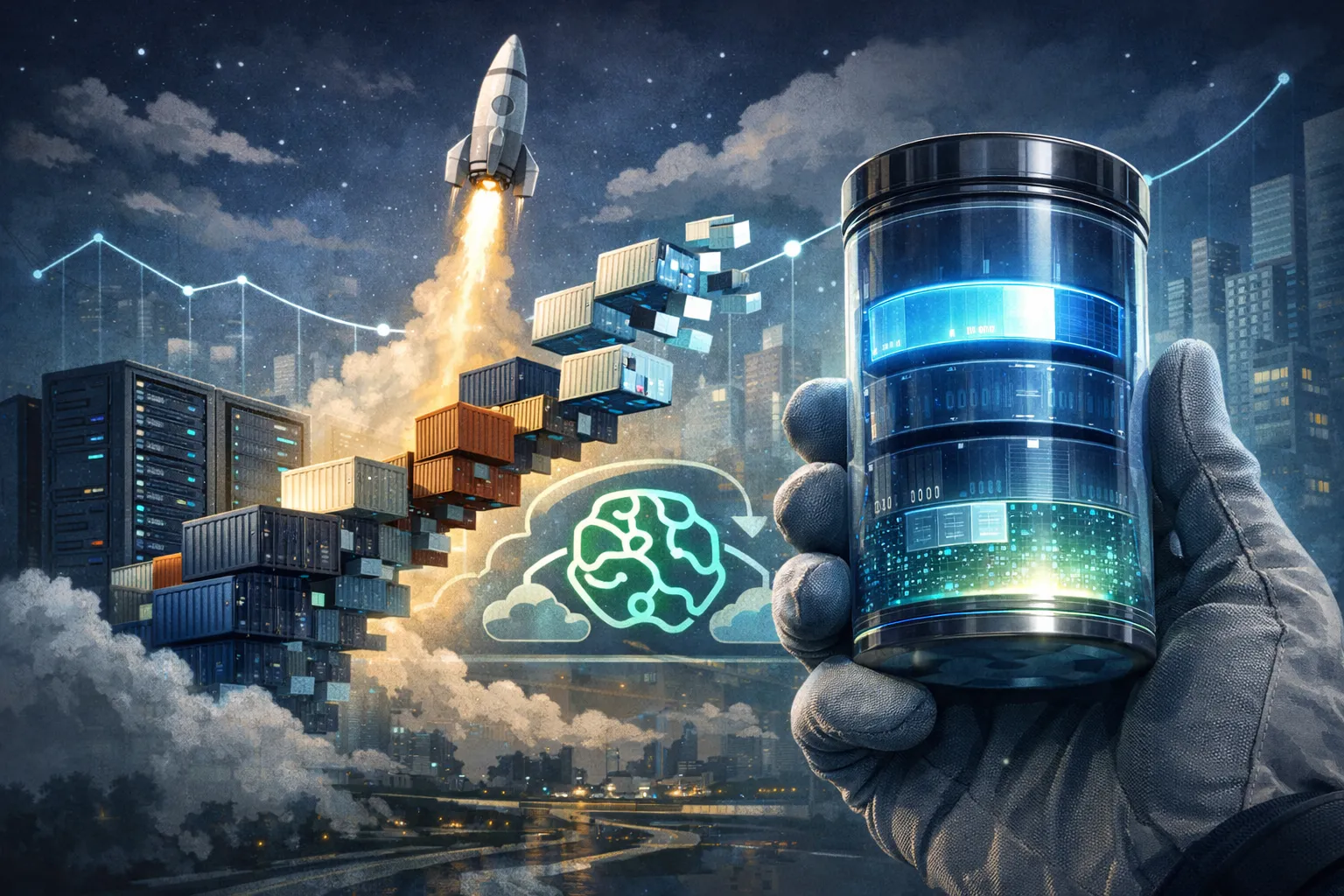 Illustration of SOCI-indexed container images accelerating AWS SageMaker AI job startups