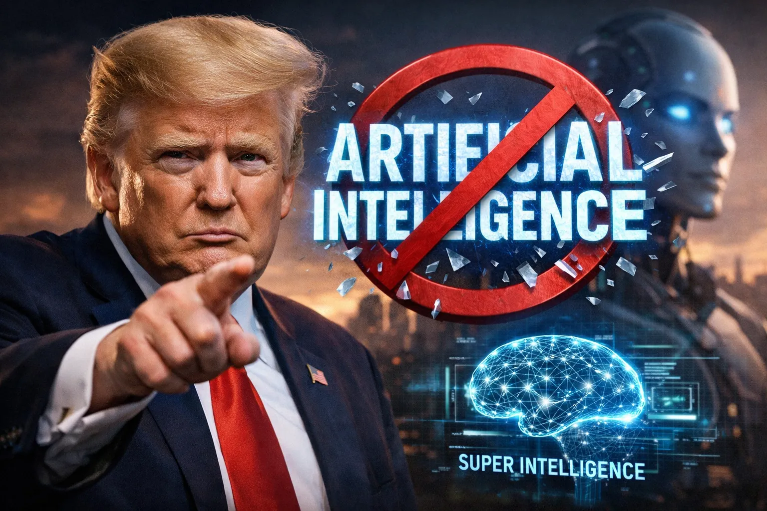 Screenshot of Donald Trump's social media post about AI terminology